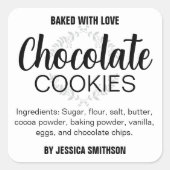 カスタムパーソナライズされた手作りラベルHM001_10sqv1 スクエアシール (正面)