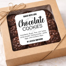 カスタムパーソナライズされた手作りラベルHM001_10sqv1 スクエアシール