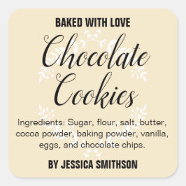 カスタムパーソナライズされた手作りラベルHM001_13sqv1 スクエアシール