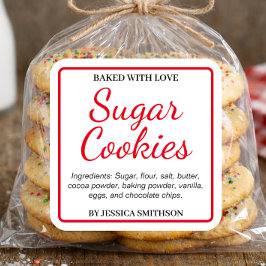 カスタムパーソナライズされた手作りラベルHM001_20sqv1 スクエアシール