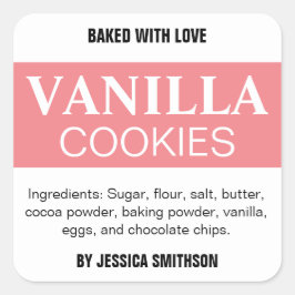 カスタムパーソナライズされた手作りラベルHM001_48sqv1 スクエアシール