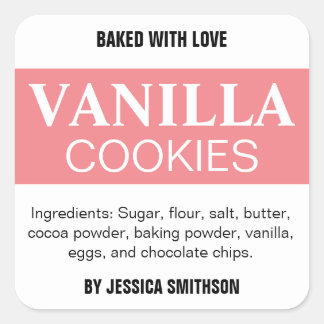 カスタムパーソナライズされた手作りラベルHM001_48sqv1 スクエアシール