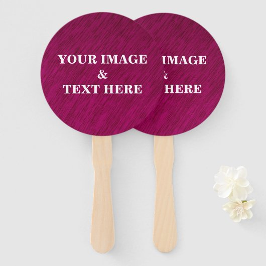 カスタムパーソナライズされた文字ハンドファン ハンドファン (正面&裏面)