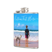 カスタムパーソナライズされた文字付きフォトカスタムフラスコ フラスク (左)