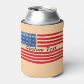カスタムパーソナライズされた文字米国国旗のクーラーボックス 缶クーラー (缶正面)