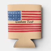 カスタムパーソナライズされた文字米国国旗のクーラーボックス 缶クーラー (裏面)