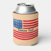 カスタムパーソナライズされた文字米国国旗のクーラーボックス 缶クーラー (缶裏面)