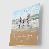 カスタムパーソナライズされた文字 スクエア壁時計 (傾斜)