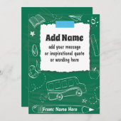 カスタムパーソナライズされた新学期 シーズンカード (正面/裏面)