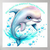 カスタムパーソナライズされた水彩写真 ポスター (正面)