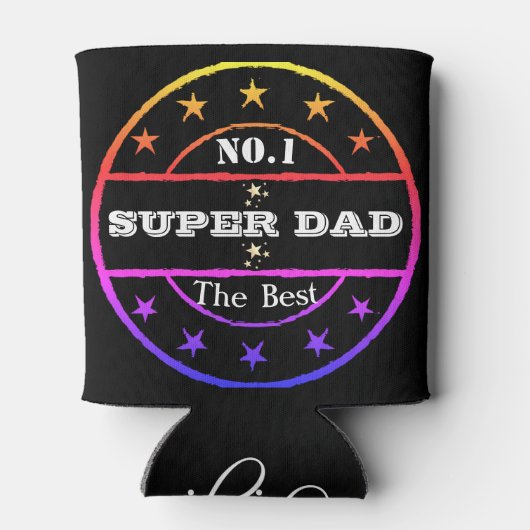 カスタムパーソナライズされた父の日太ったホルダー 缶クーラー (裏面)