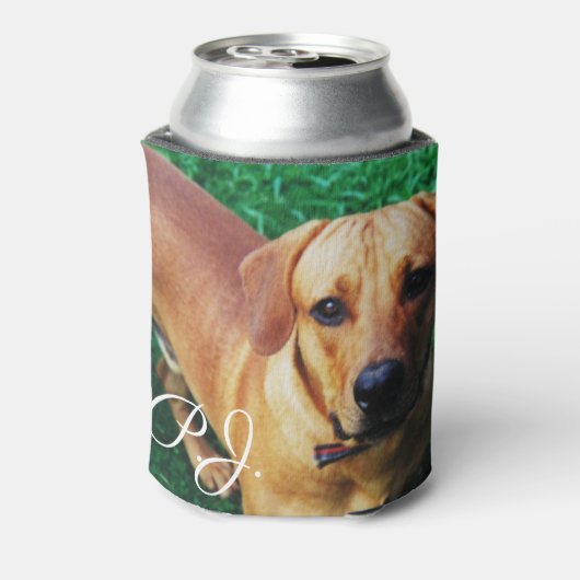 カスタムパーソナライズされた犬の写真スタッビーホルダー 缶クーラー (缶裏面)