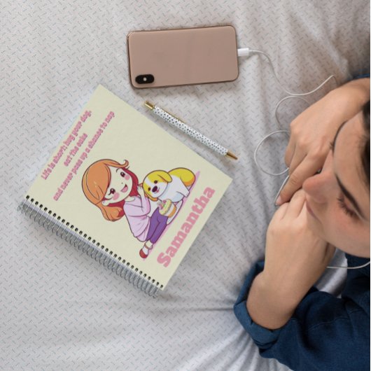 カスタムパーソナライズされた犬の子犬の恋人ギフトノート ノートブック