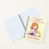 カスタムパーソナライズされた犬の子犬の恋人ギフト ノートブック (内部)