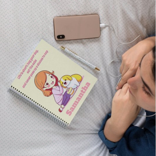 カスタムパーソナライズされた犬の子犬の恋人ギフト ノートブック