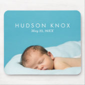カスタムパーソナライズされた生まれたばかりのベビー写真ギフト マウスパッド (正面)