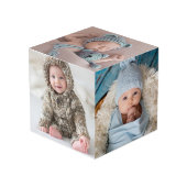カスタムパーソナライズされた生まれたばかりのベビー写真 フォトキューブ (正面アングル)