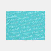 カスタムパーソナライズされた生まれたばかりのYour Baby Girl Gift フリースブランケット (正面(横))