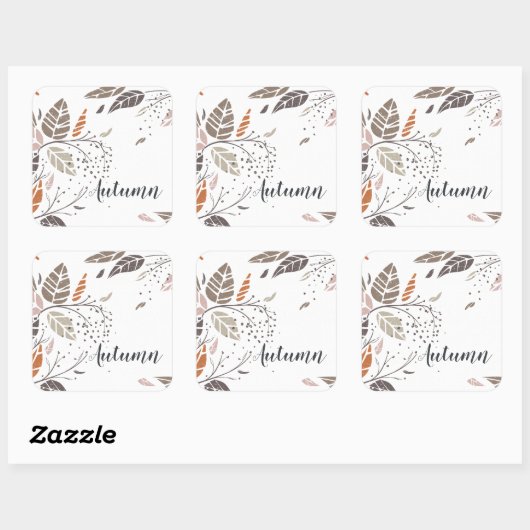 カスタムパーソナライズされた紅葉 |シール スクエアシール (シート)