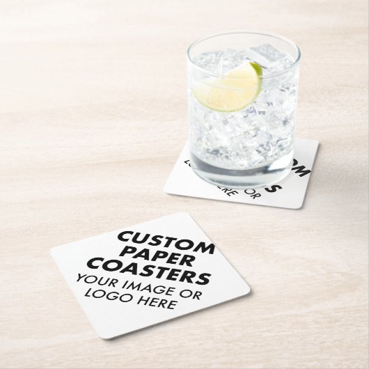 カスタムパーソナライズされた紙コースター(6) 4"ダイヤモンド ペーパーコースター (インサイチュ)