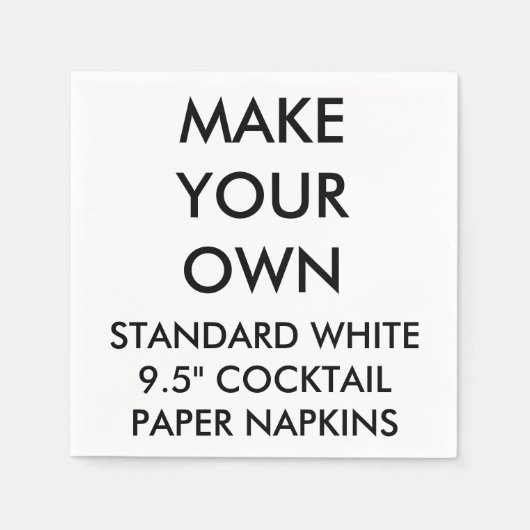 カスタムパーソナライズされた紙ナプキンス スタンダードカクテルナプキン (正面)