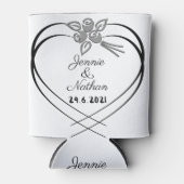 カスタムパーソナライズされた結婚の太いホルダー 缶クーラー (正面)