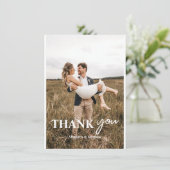 カスタムパーソナライズされた結婚の サンキューカード (スタンド正面)