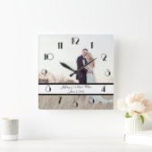カスタムパーソナライズされた結婚品 スクエア壁時計 (ホーム)