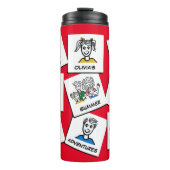 カスタムパーソナライズされた自分の家族のコラージュを タンブラー (正面)