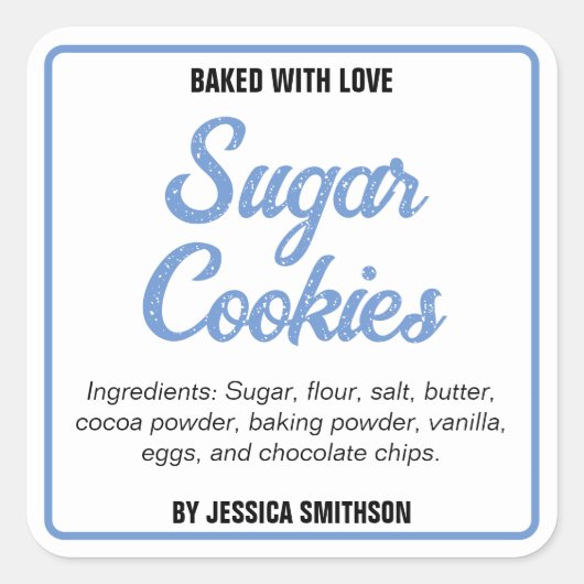 カスタムパーソナライズされた自家製ラベルHM001_20sqv2 スクエアシール (正面)