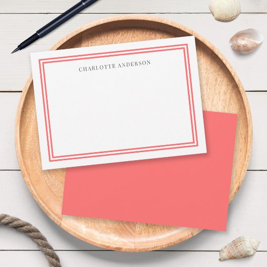 カスタムパーソナライズされた色モダンクラシック縁どCO ノートカード