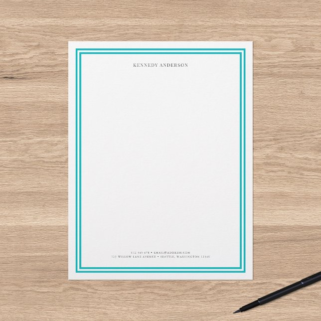 カスタムパーソナライズされた色モダンクラシック縁どCO レターヘッド (クリエイターアップロード済み)