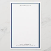 カスタムパーソナライズされた色モダンクラシック縁どCO 便箋 (正面)