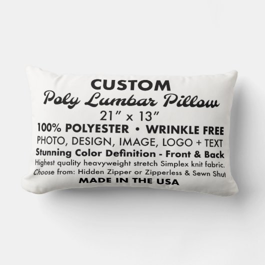 カスタムパーソナライズされた製材用枕 ランバークッション (正面)