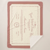 カスタムパーソナライズされた複層伝統的ソフトレッド シェルパブランケット (正面)