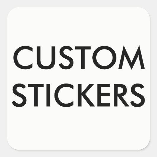 カスタムパーソナライズされた角ステッカー空白の スクエアシール (正面)