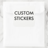カスタムパーソナライズされた角ステッカー空白の スクエアシール (バッグ)