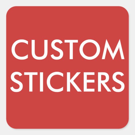 カスタムパーソナライズされた角ステッカー空白の スクエアシール (正面)