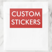 カスタムパーソナライズされた角ステッカー空白の 長方形シール (バッグ)