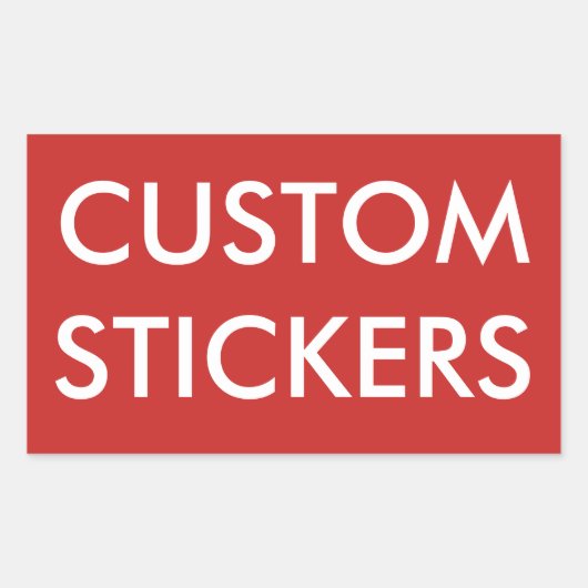 カスタムパーソナライズされた角ステッカー空白の 長方形シール (正面)