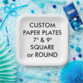 カスタムパーソナライズされた角紙プレート- 9"大 ペーパープレート (パーティー)
