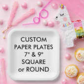 カスタムパーソナライズされた角紙プレート- 9"大 ペーパープレート (パーティー)
