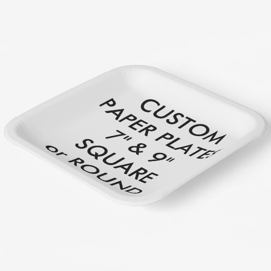 カスタムパーソナライズされた角紙プレート- 9"大 ペーパープレート (傾斜あり)