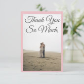 カスタムパーソナライズされた赤面 サンキューカード (スタンド正面)