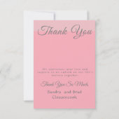 カスタムパーソナライズされた赤面 サンキューカード (裏面)