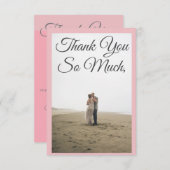 カスタムパーソナライズされた赤面 サンキューカード (正面/裏面)