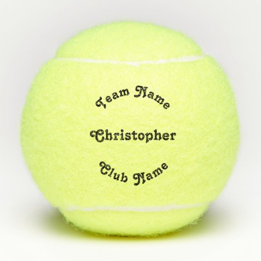 カスタムパーソナライズされた選手チームコーチクラブ名 テニスボール (正面)