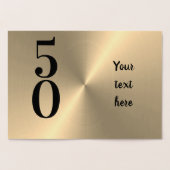 カスタムパーソナライズされた金ゴールド50番目の誕生日カード 箔カード (内部)