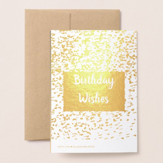 カスタムパーソナライズされた金ゴールド50番目の誕生日カード 箔カード (裏面封筒付き)