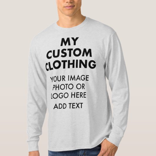 カスタムパーソナライズされた長袖 Tシャツ (正面)